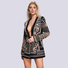 Leona - Elegante Perlenbestickte Kimono-Jacke