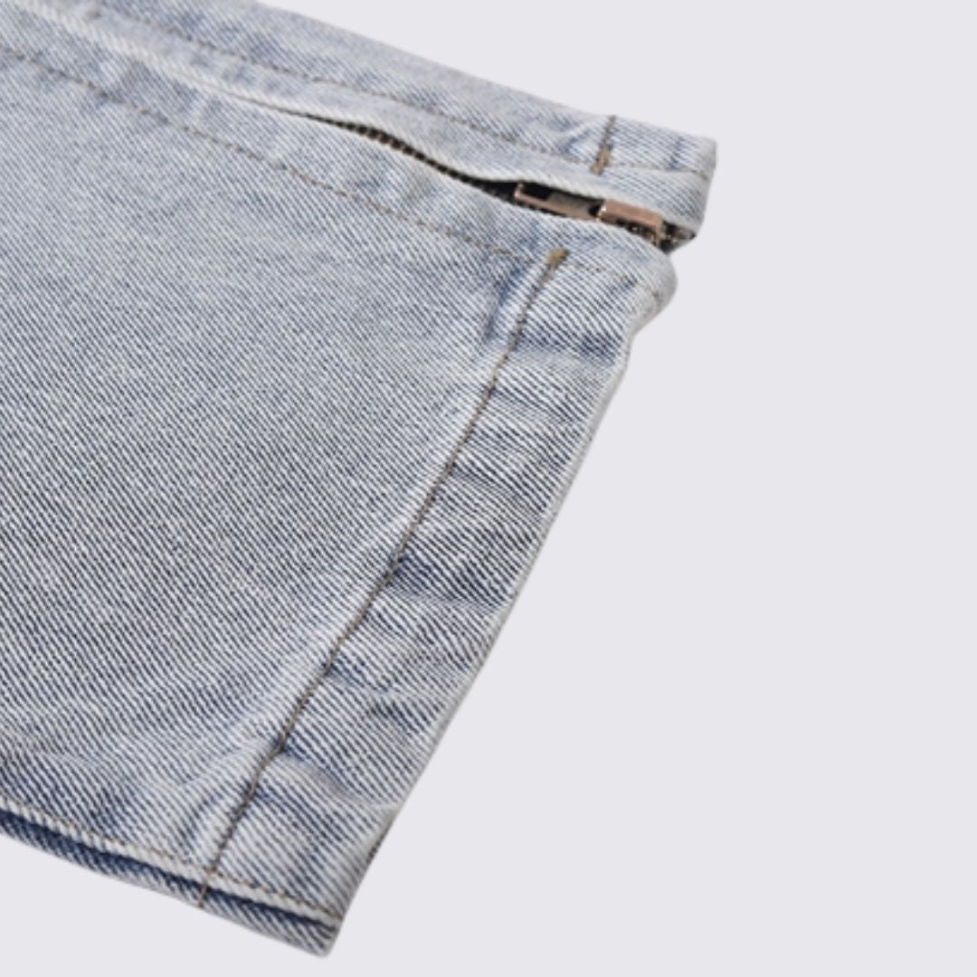 Liam - Kunstneriske jeans med slange- og sommerfuglprint