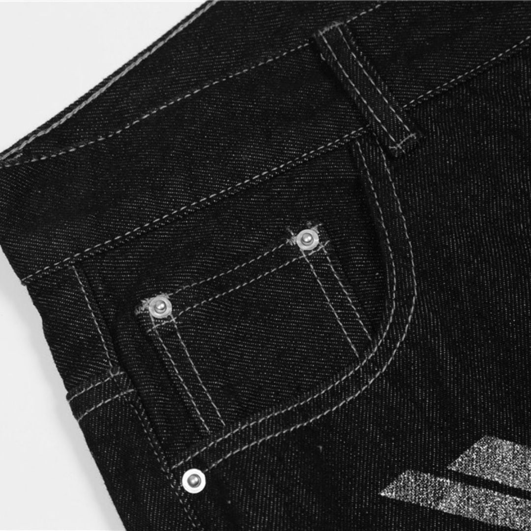 Harlan - Jeans med grafisk trykk - Bukser - med brodert logo