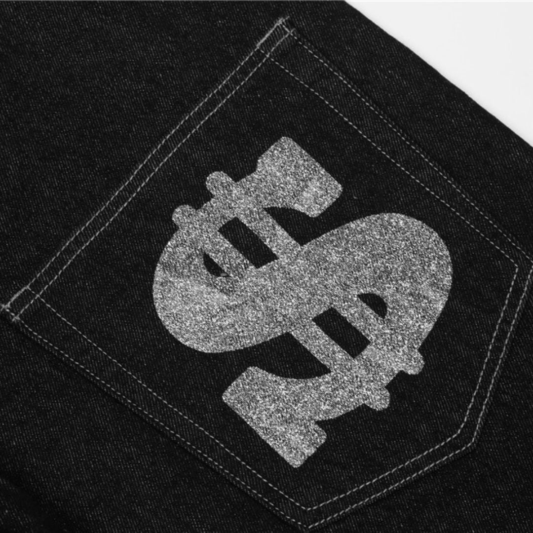 Harlan - Jeans med grafisk trykk - Bukser - med brodert logo