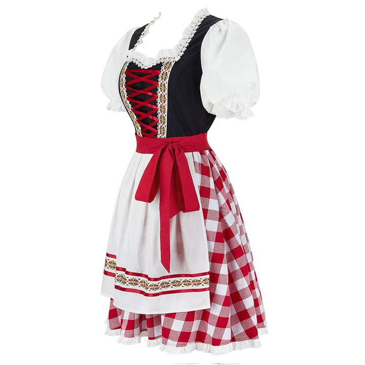 Dirndl-kjole for kvinner med vakre bånd