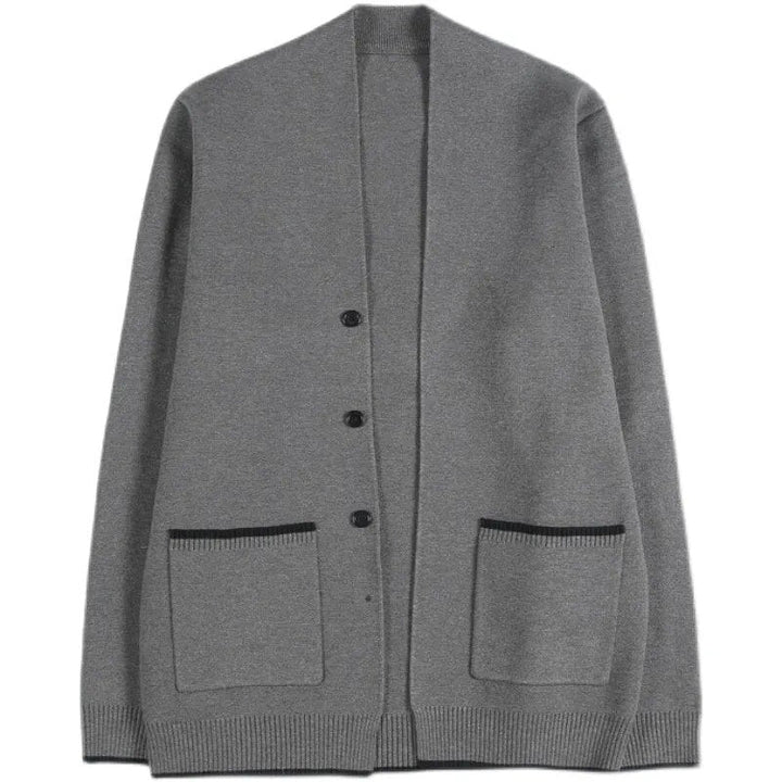 Lucas - Uformell strikket cardigan i blazer-stil med ribbestrikkede mansjetter