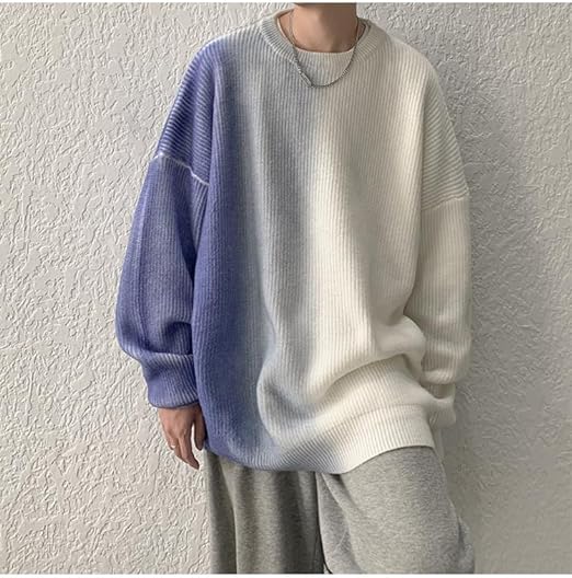 Ashton - Two Tone Loose Fit Knit Jumper