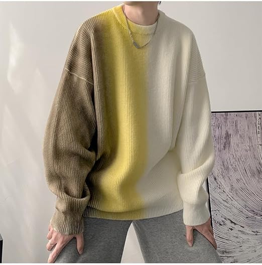 Ashton - Two Tone Loose Fit Knit Jumper