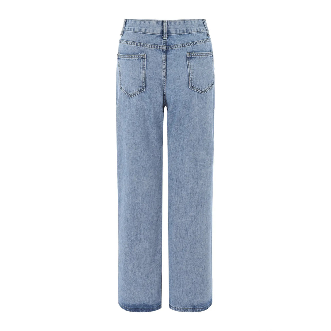 Adriana - Vintage jeans med høy midje og brede ben