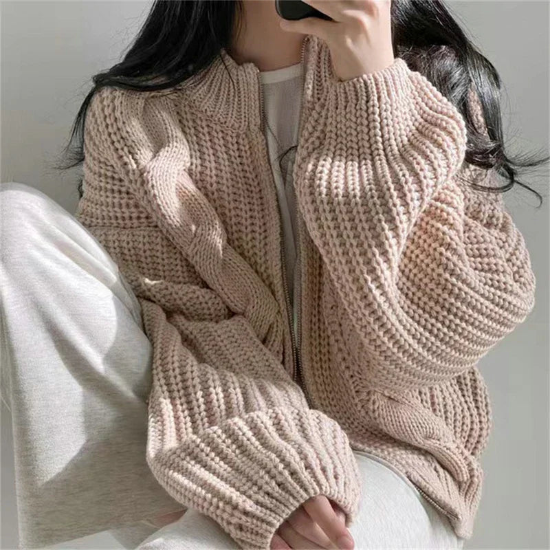 Emma - tykk kabelstrikket cardigan