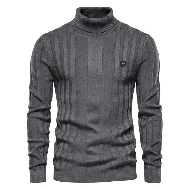 Ethan - Ribbet turtleneck genser