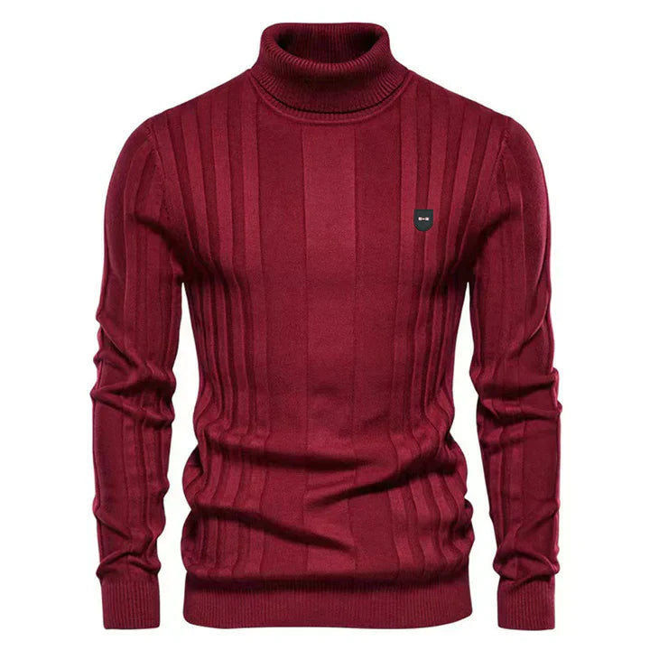 Ethan - Ribbet turtleneck genser