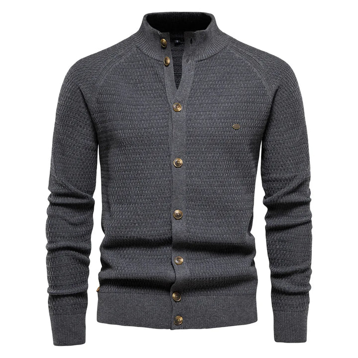 Matteo - Moderne strikket cardigan med knappestolpe